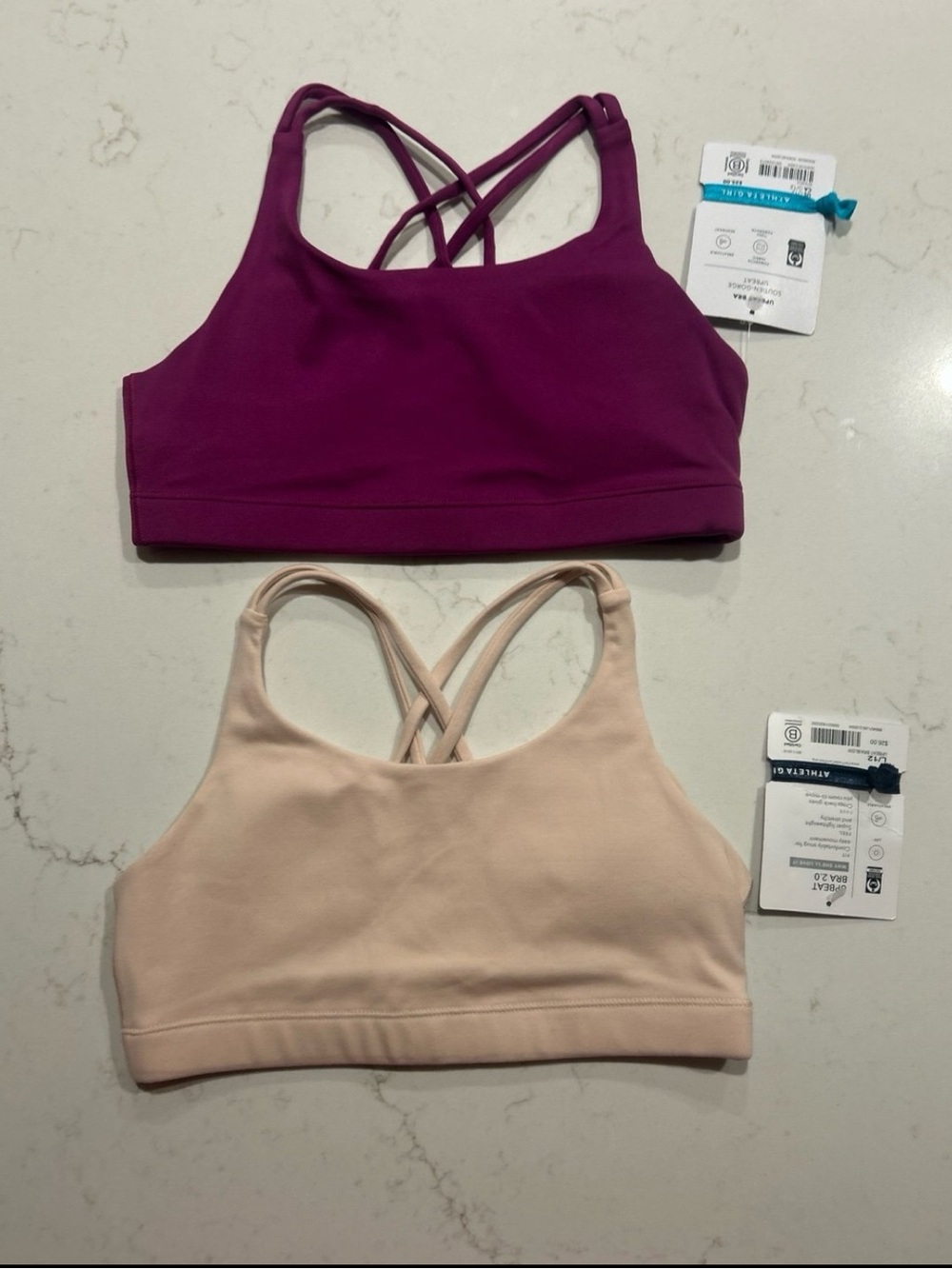 Athleta girls sports bras, new size 12
